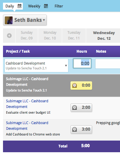employee timesheet software cashboard